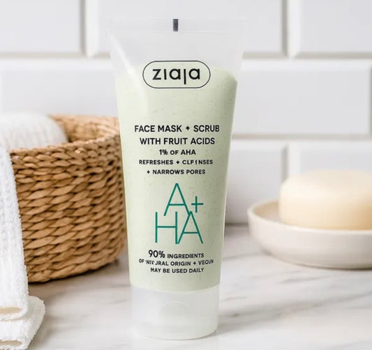 Soin Visage 2 en 1 aux Acides de Fruits | Ziaja – Gommage & Masque