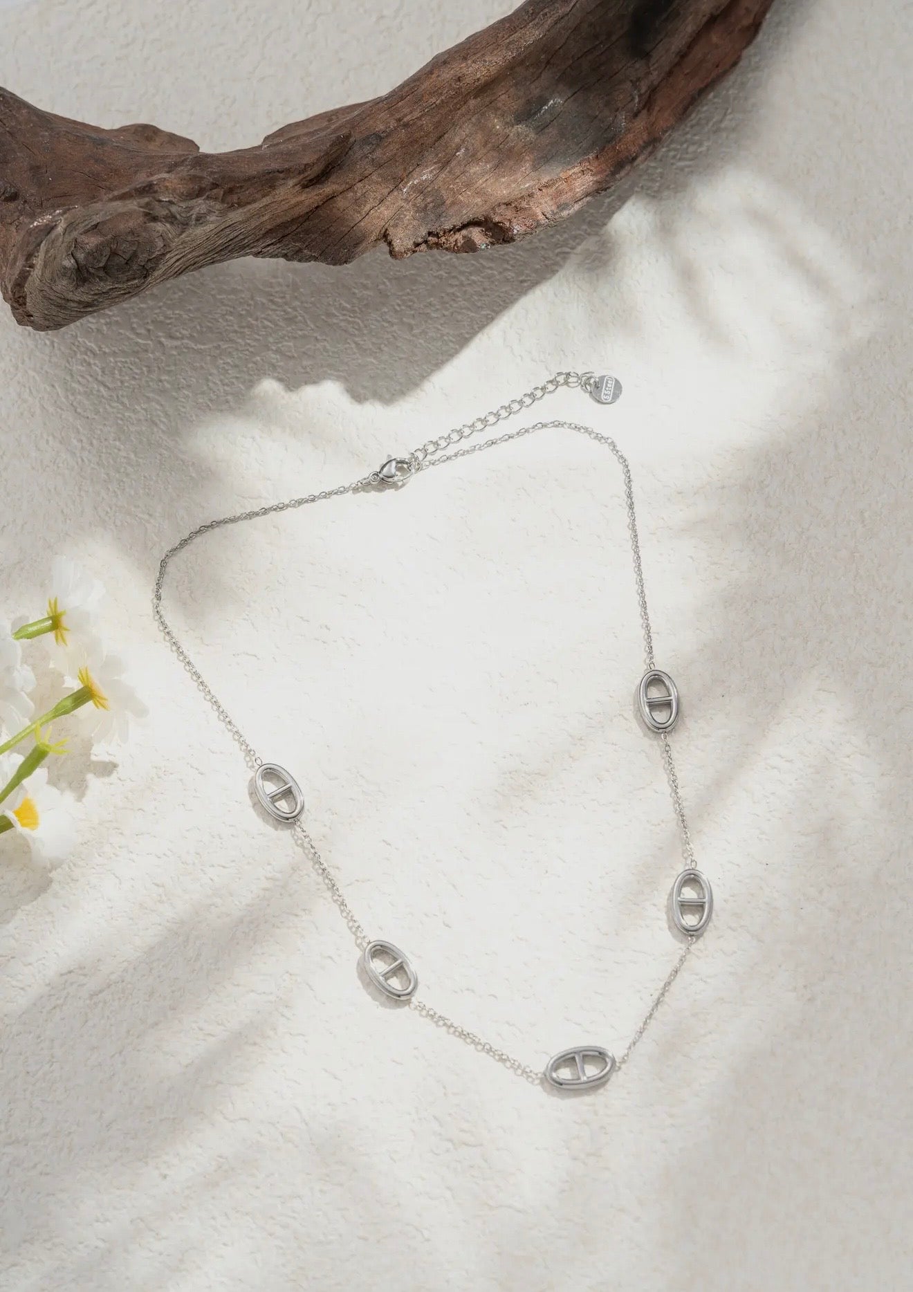 Collier maillons ovales