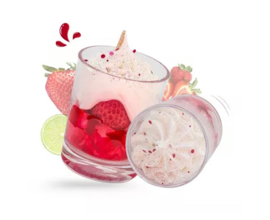 Bougie mini fait main  Fraise – Edition Noël 🎅
