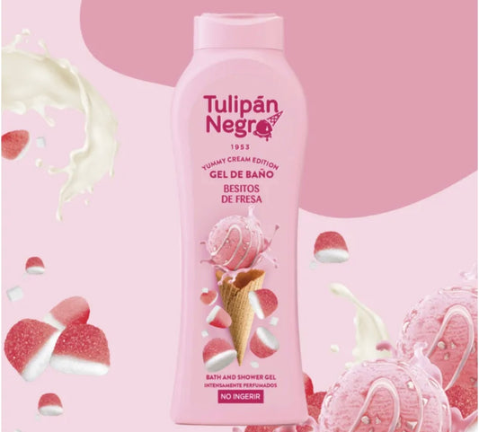 Gel Douche Gourmand 🍦 Crème Glacée Bonbon Fraise – Tulipán Negro