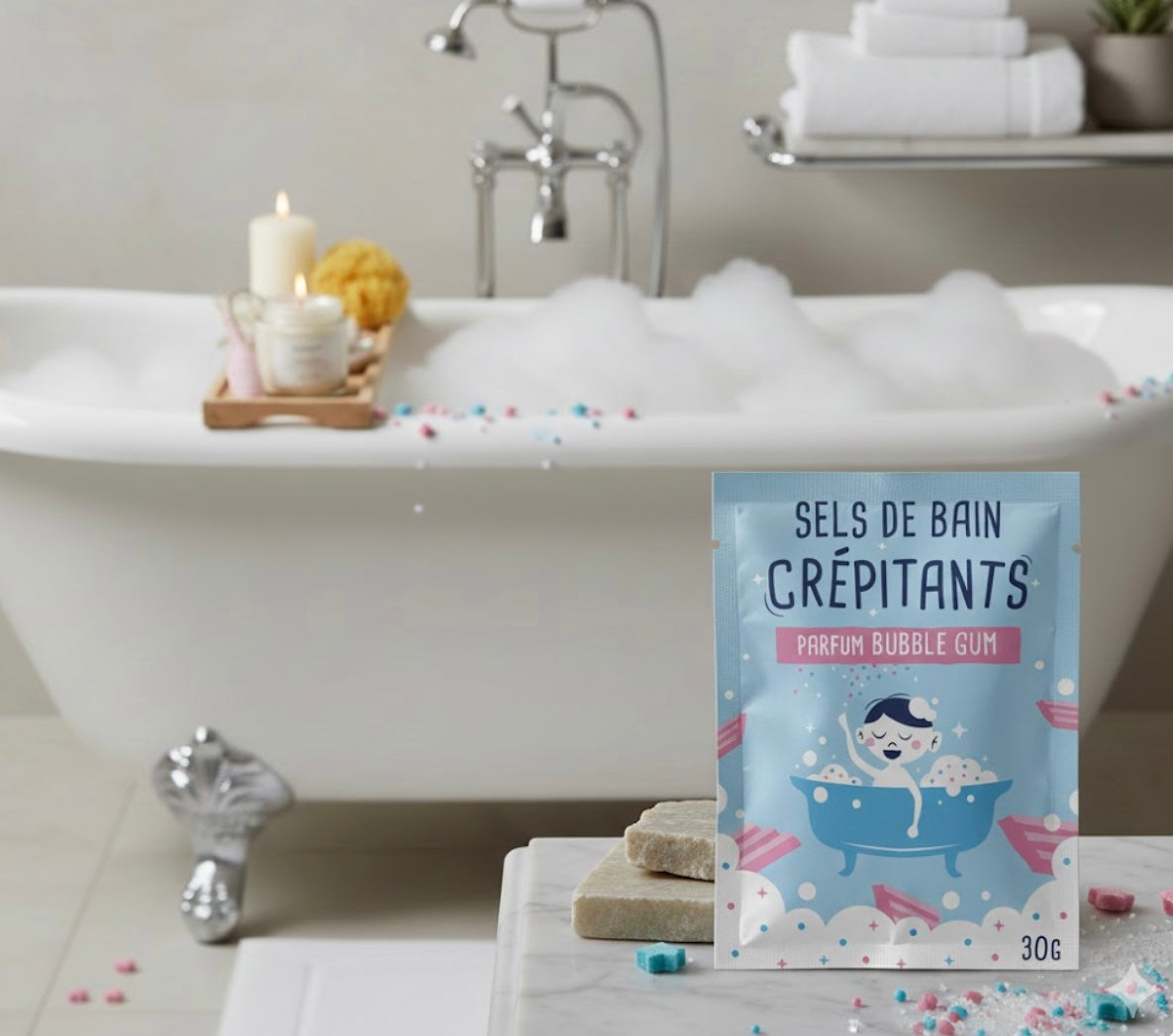 Sels de bain crépitants - Bubblegum