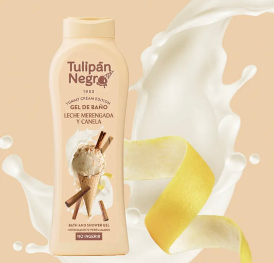Yummy Cream Collection 🍰 – Gel Douche Tulipán Negro Lait Meringué Cannelle