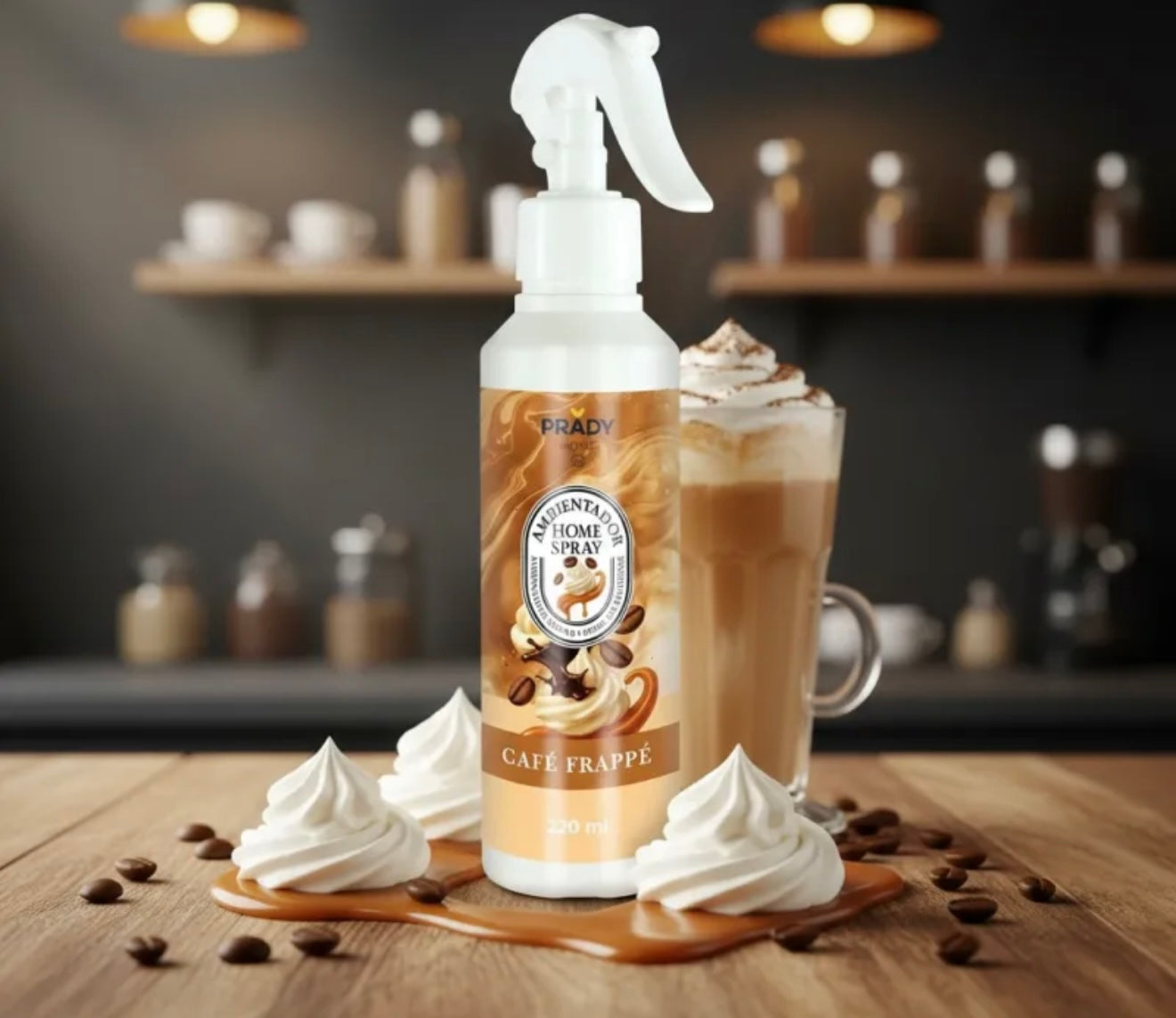 Spray d’Ambiance Maison & Tissus Café Frappé 220 ml – Prady
