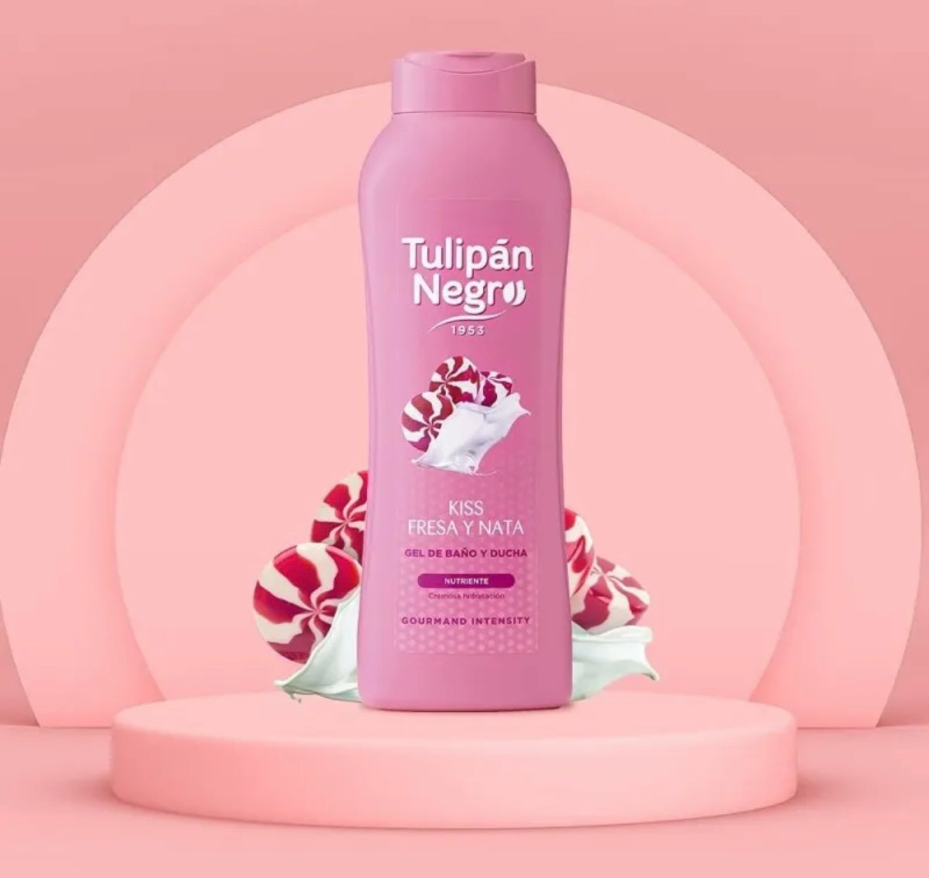Gel Douche Gourmand 🍓 Fraise Chantilly – Tulipán Negro
