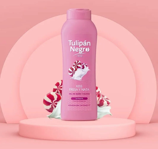 Gel Douche Gourmand 🍓 Fraise Chantilly – Tulipán Negro