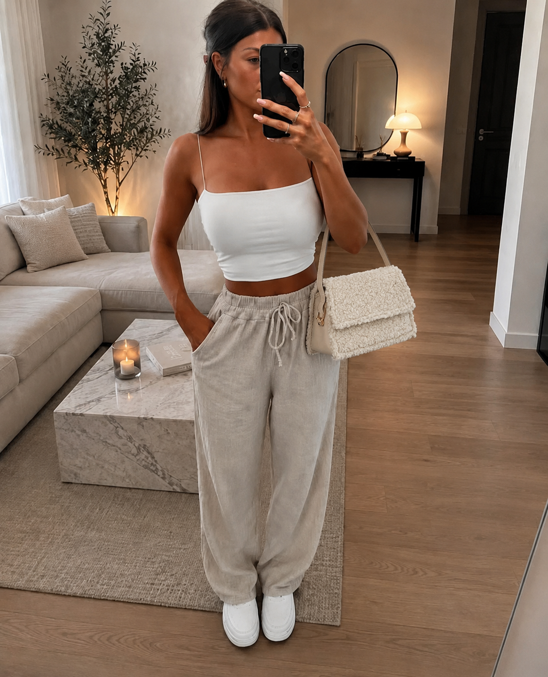🤍 SAC ROSINO FLUFFY - TAUPE CLAIR