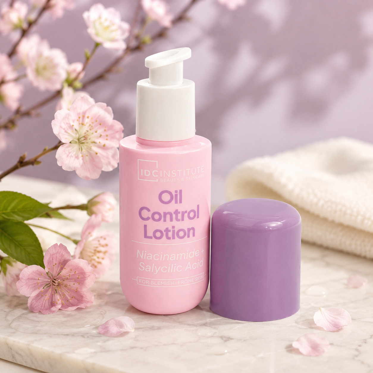 LOTION VISAGE OIL CONTROL – NIACINAMIDE & ACIDE SALICYLIQUE | PEAUX MIXTES À GRASSES | IDC INSTITUTE