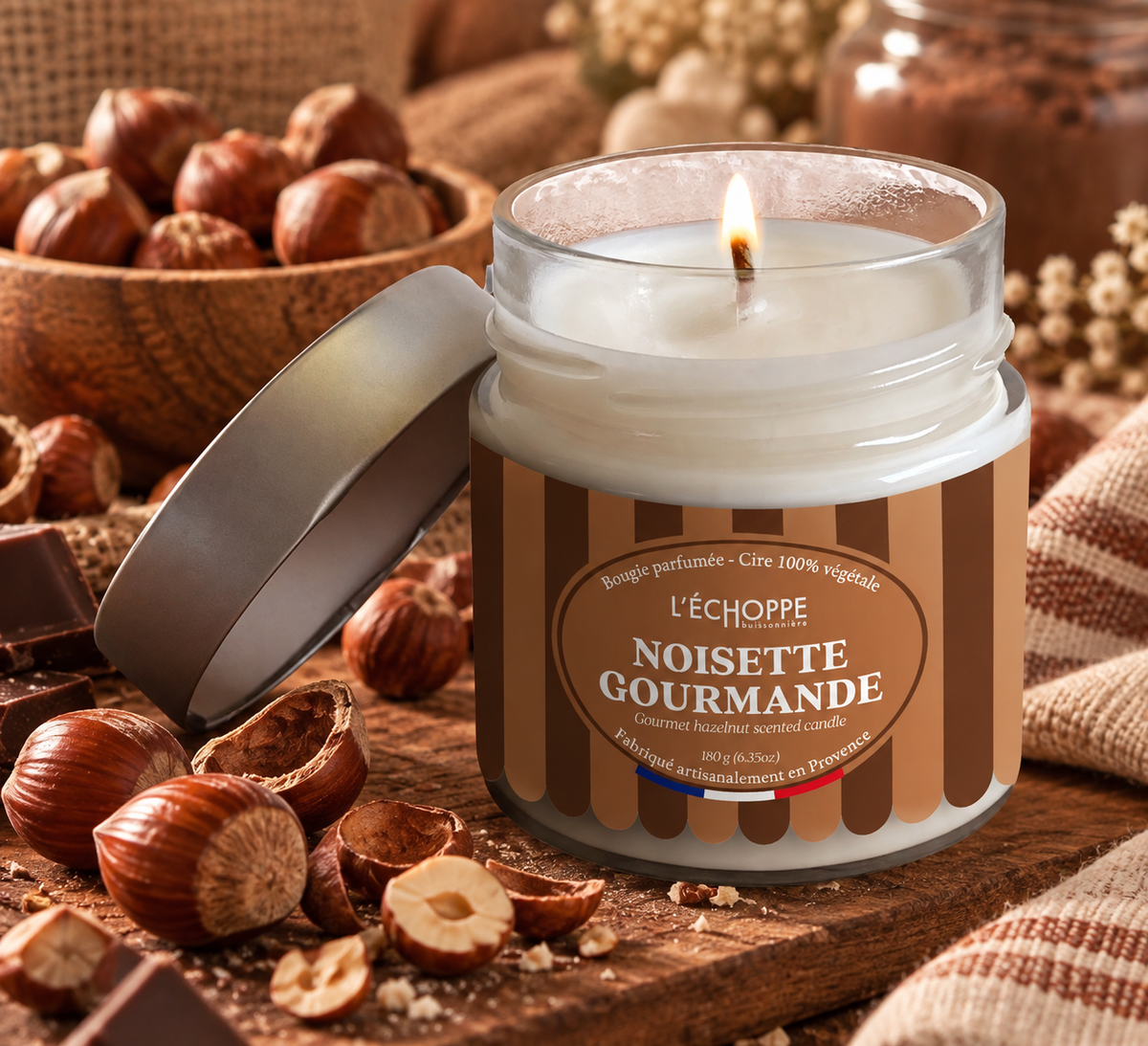 BOUGIE PARFUMÉE NOISETTE GOURMANDE