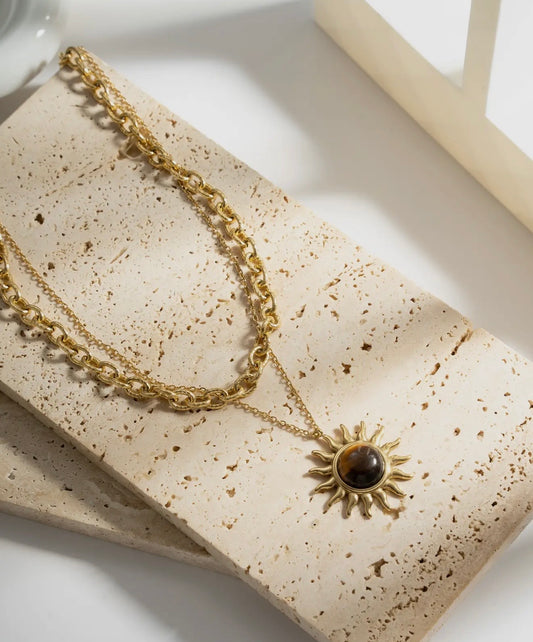 Collier Soleil - œil de tigre