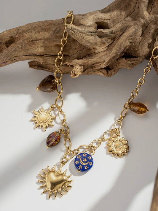 Collier cœur - solaire protecteur