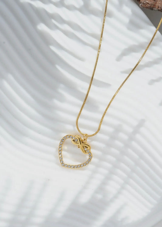 Collier cœur infini