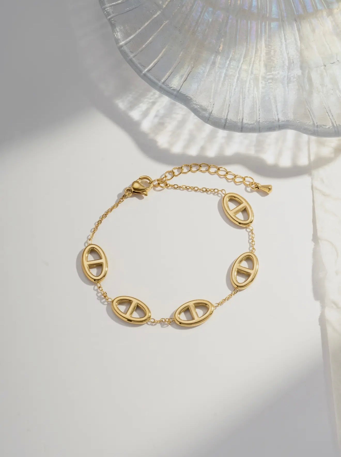 Bracelet ovales - doré
