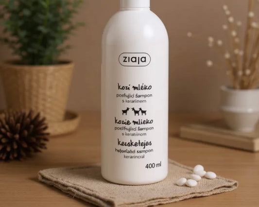 Shampoing Fortifiant Ziaja Kératine & Lait de Chèvre – Répare, Renforce & Lisse les Cheveux (400 ml)