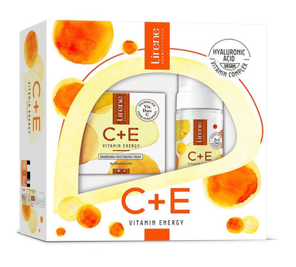 Coffret Soins Visage à la Vitamine C & E – Lirene (Crème Jour + Mousse Nettoyante)