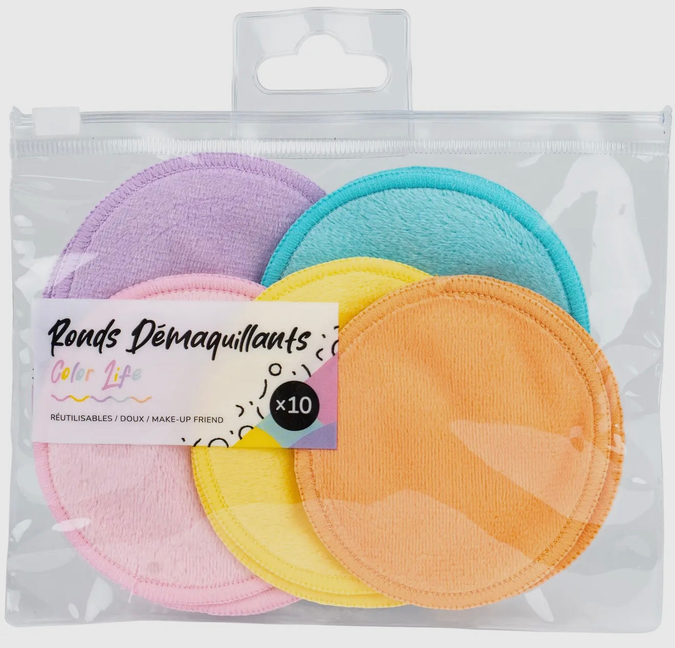 Set 10 disques démaquillants + pochette