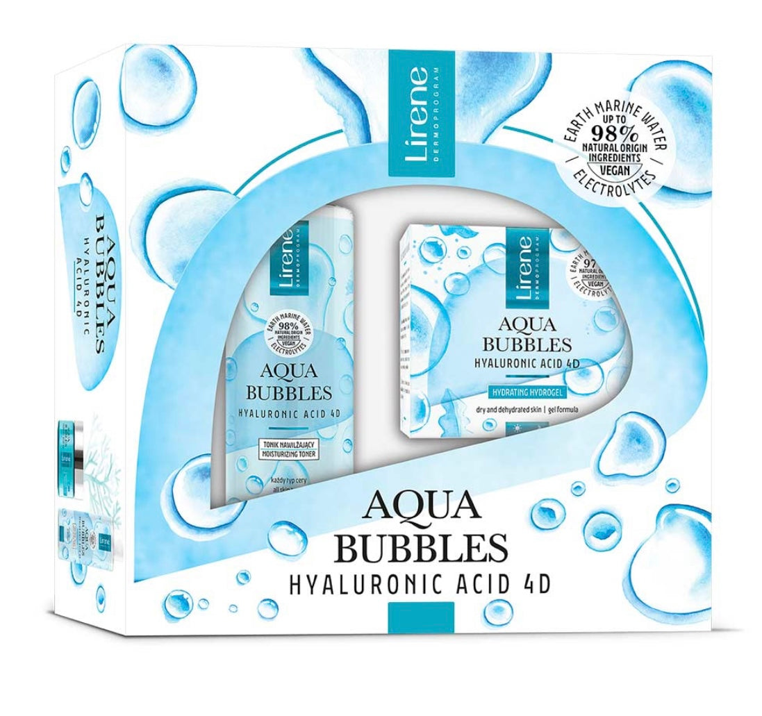 Coffret Soins Visage Aqua Bubbles – Lirene (Crème Jour + Tonique Spray)