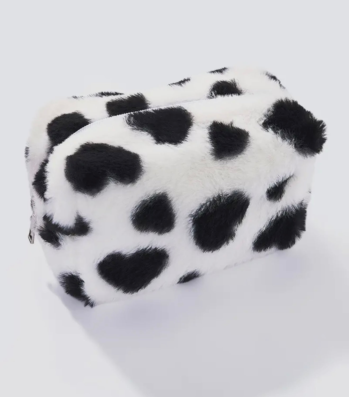 Trousse fourrure - motif cœur