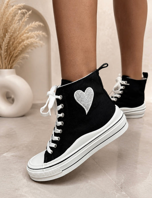 Baskets cœur pailleté ✨