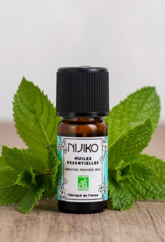 Huile Essentielle de Menthe Poivrée Bio – Apaisante & Rafraîchissante
