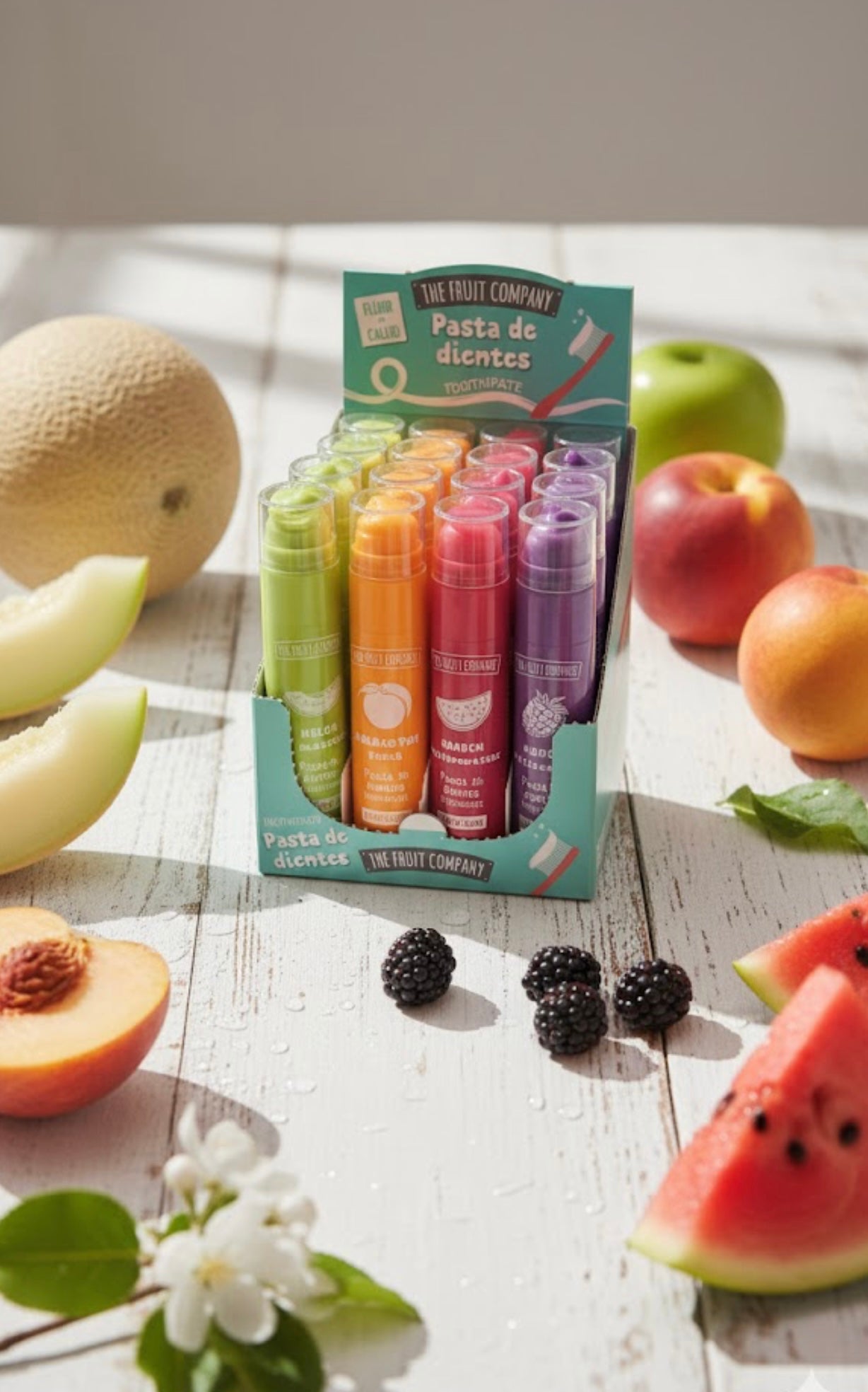 Dentifrice dés 3 ans The Fruit Compagny - Pêche, Pastèque, Melon & Mûres