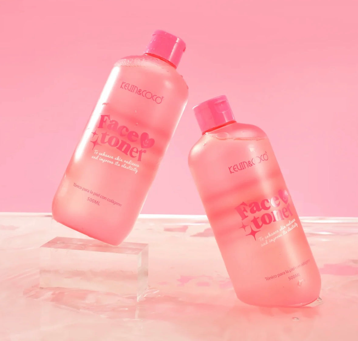 Lotion Tonique Visage au Collagène – Kevin & Coco – 500 ml