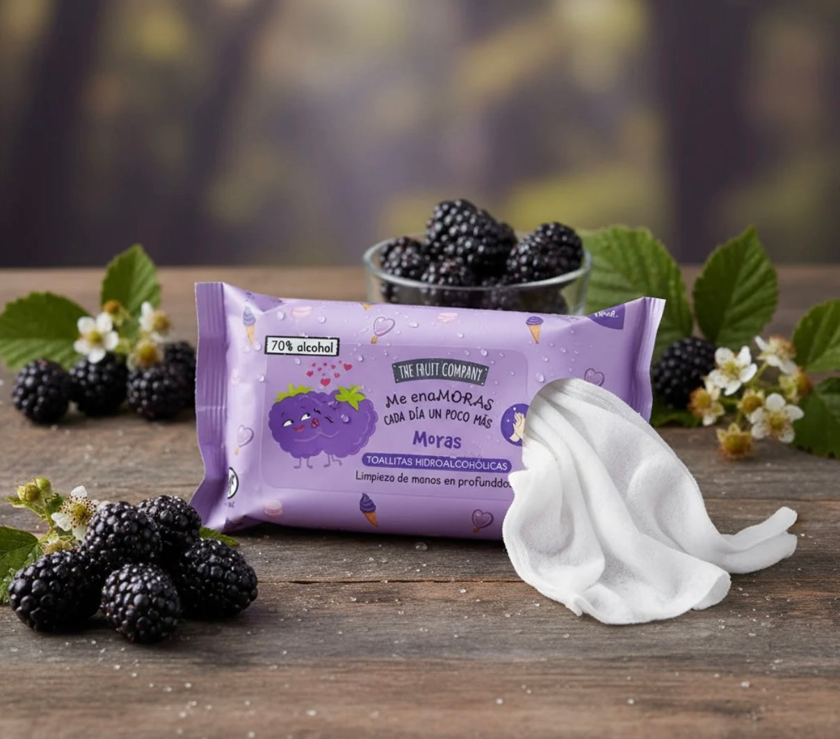 Lingettes WC biodégradable - mûre