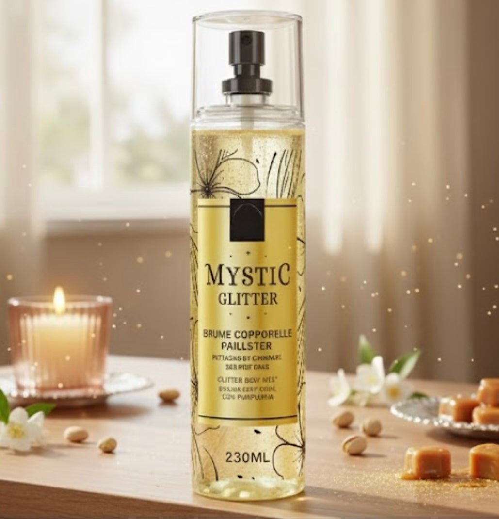 Brume corporelle pailletée - Pistache caramel beurre salé