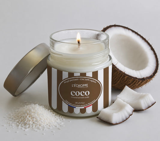 BOUGIE PARFUMÉE NOIX DE COCO 🥥 - 180G
