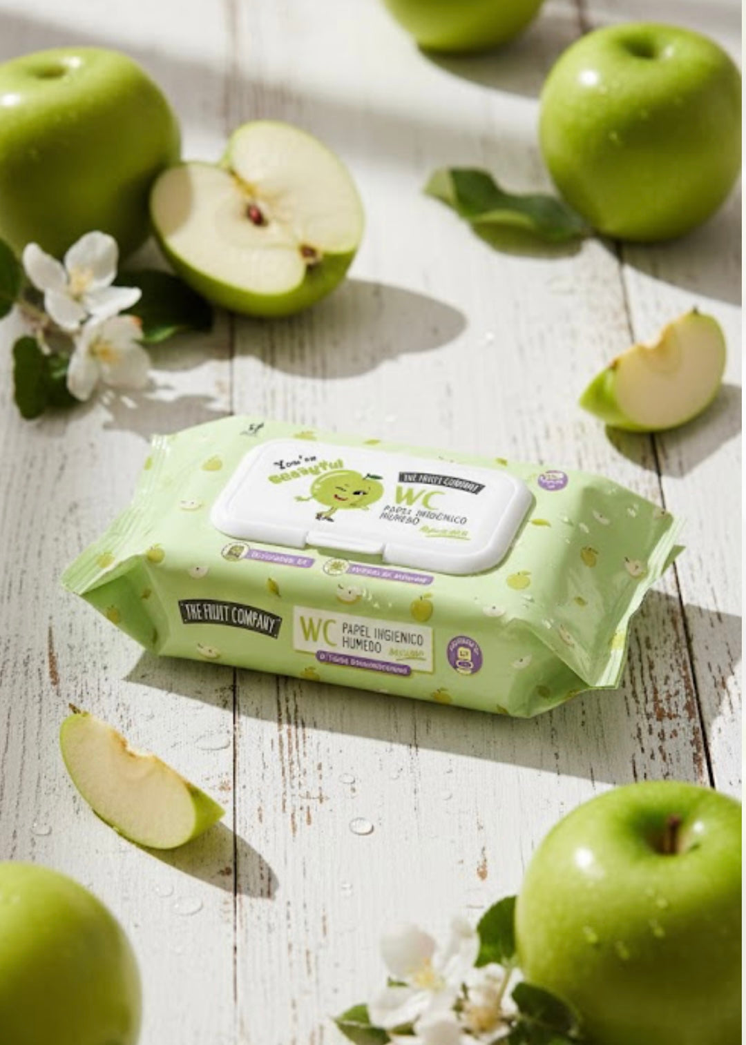 Lingettes Pomme Verte – Fraîcheur signée The Fruit Company 🍏