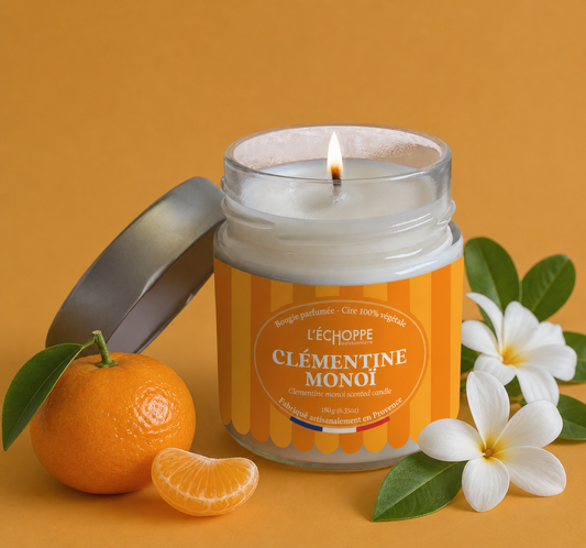 BOUGIE PARFUMÉE CLEMENTINE 🍊 & MONOÏ