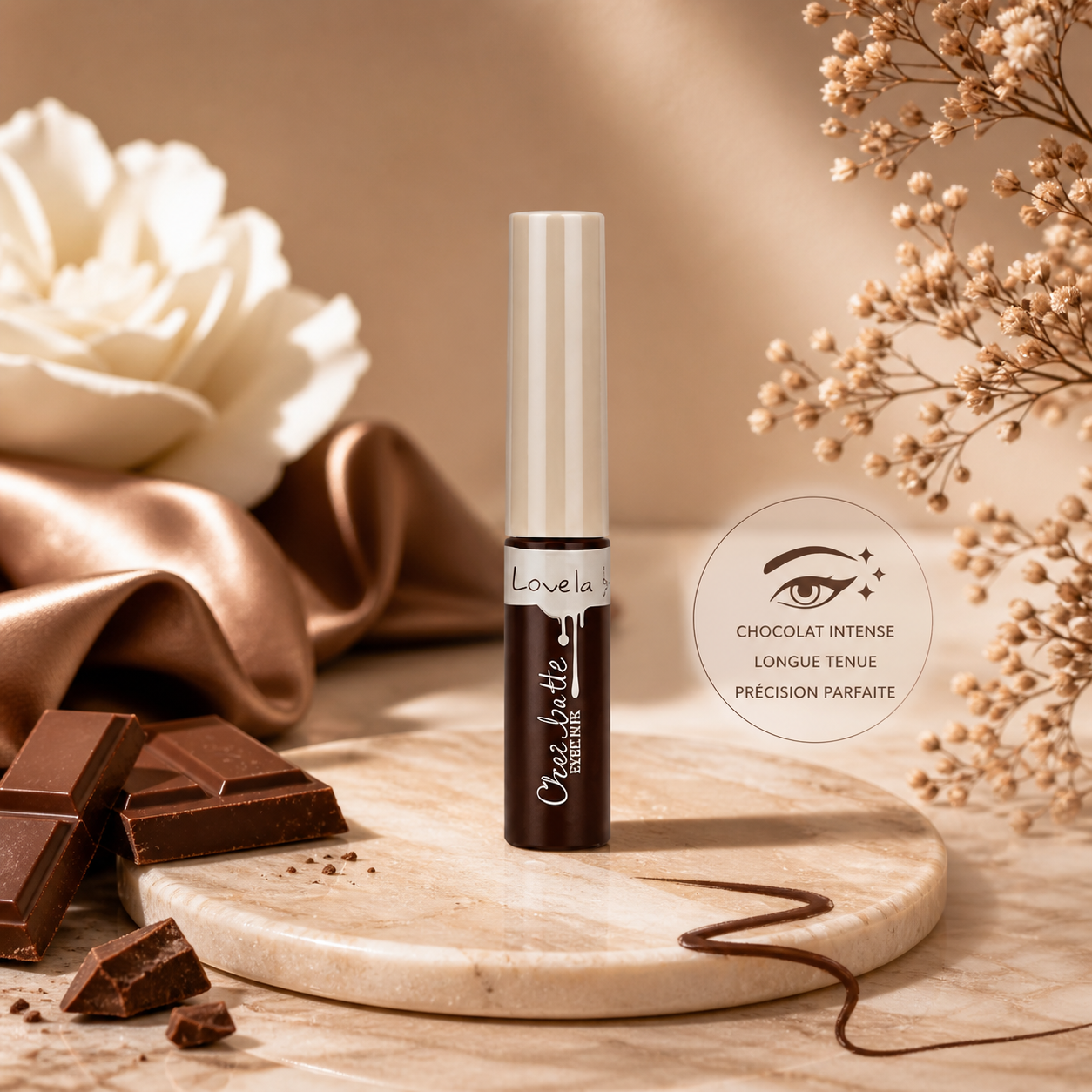 Eyeliner liquide couleur chocolat – Lovely Cosmetics
