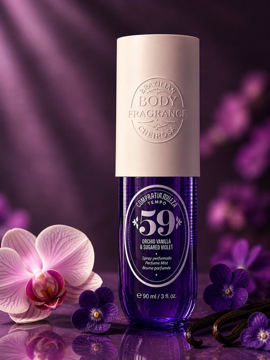 Brume Corps – N°59 vanille orchidée & violette sucrée (90ml )
