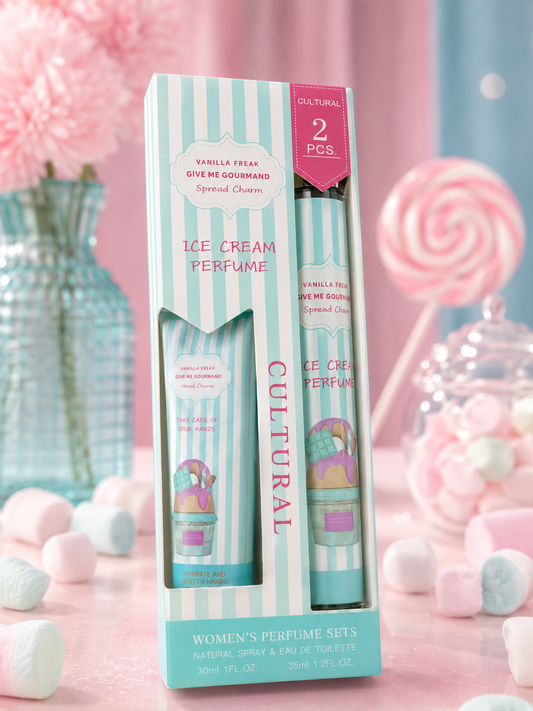 🍦 Vanilla Freak – Coffret Crème Mains & Parfum de Poche 🍦