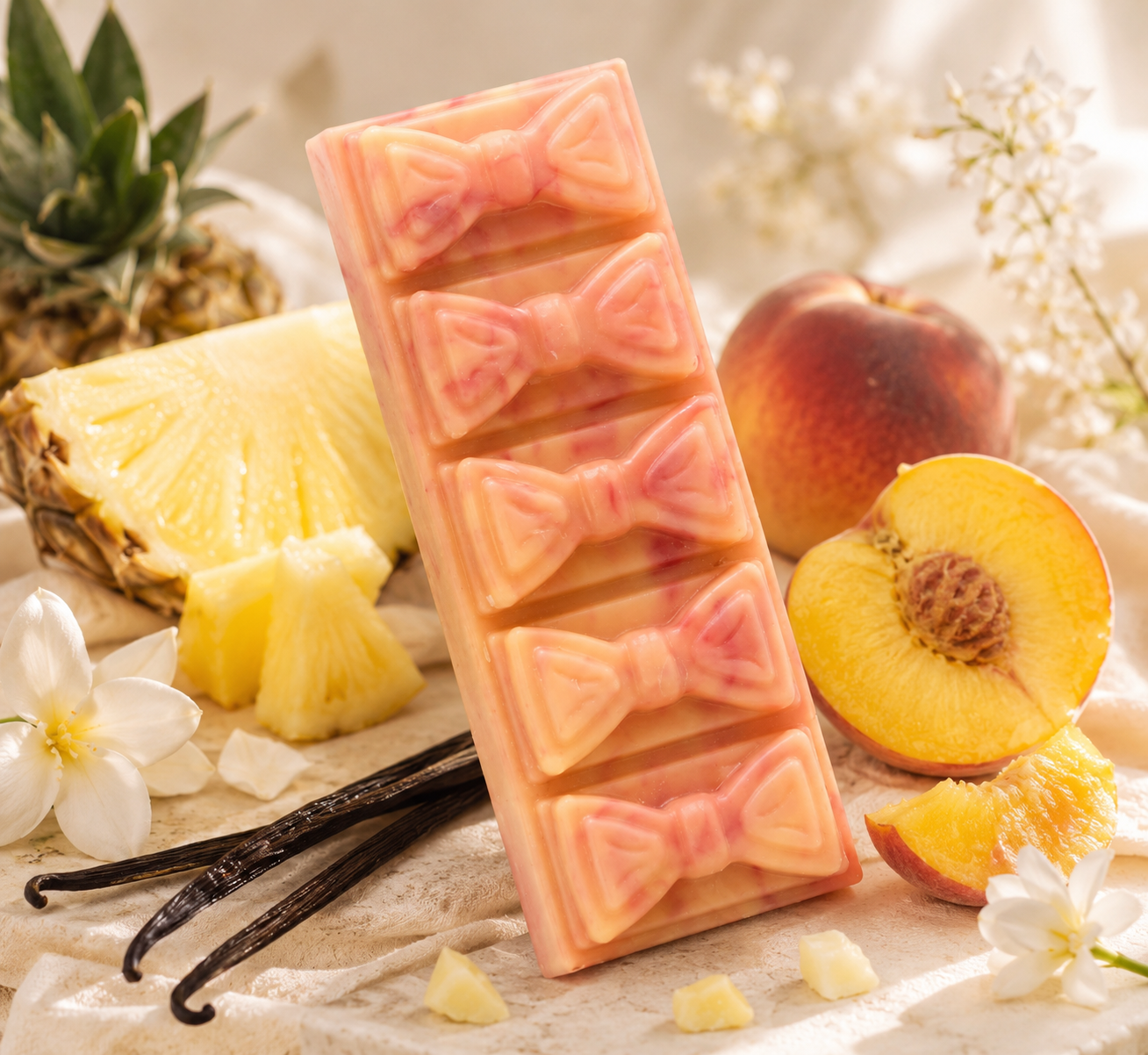 ✨ FONDANT PARFUMÉ – ANANAS, PÊCHE & VANILLE 🍍🍑🤍