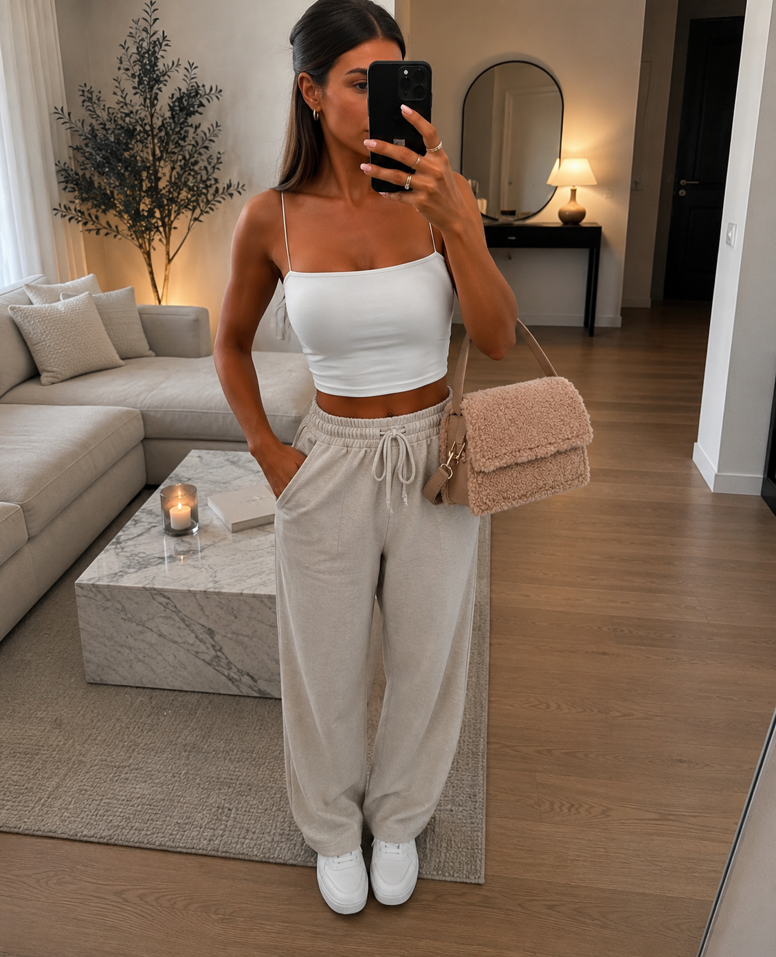 🤎 SAC ROSINO FLUFFY - TAUPE FONCÉ