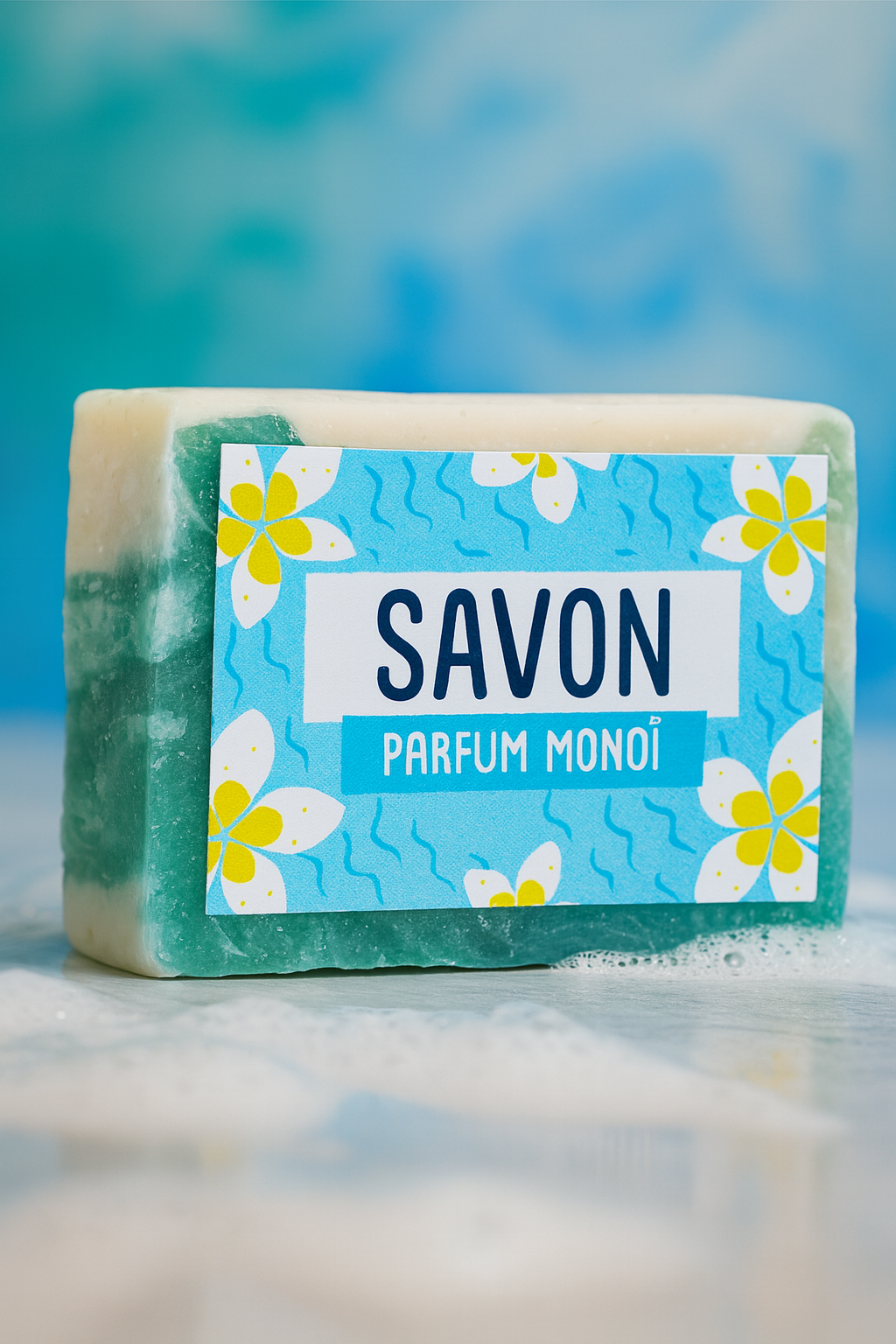 Savon en Tranche à la Glycérine – Parfum Monoï (100 g)