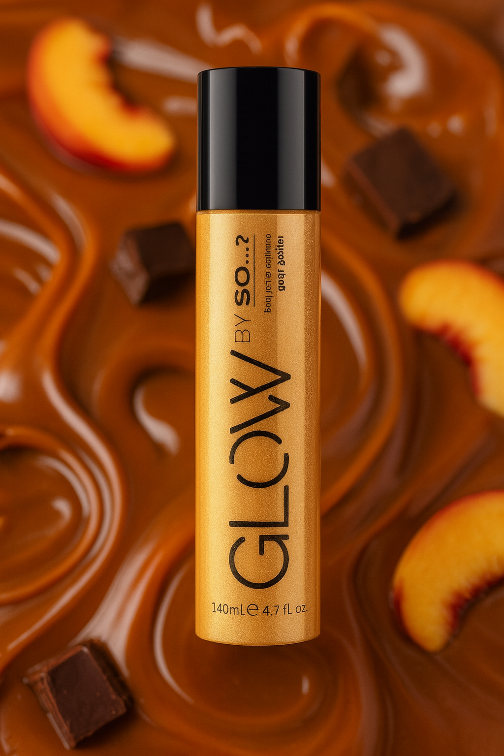 Brume Pailletée Corps Glow Getter – So…? | Parfum Pêche Melba & Chocolat (140 ml)