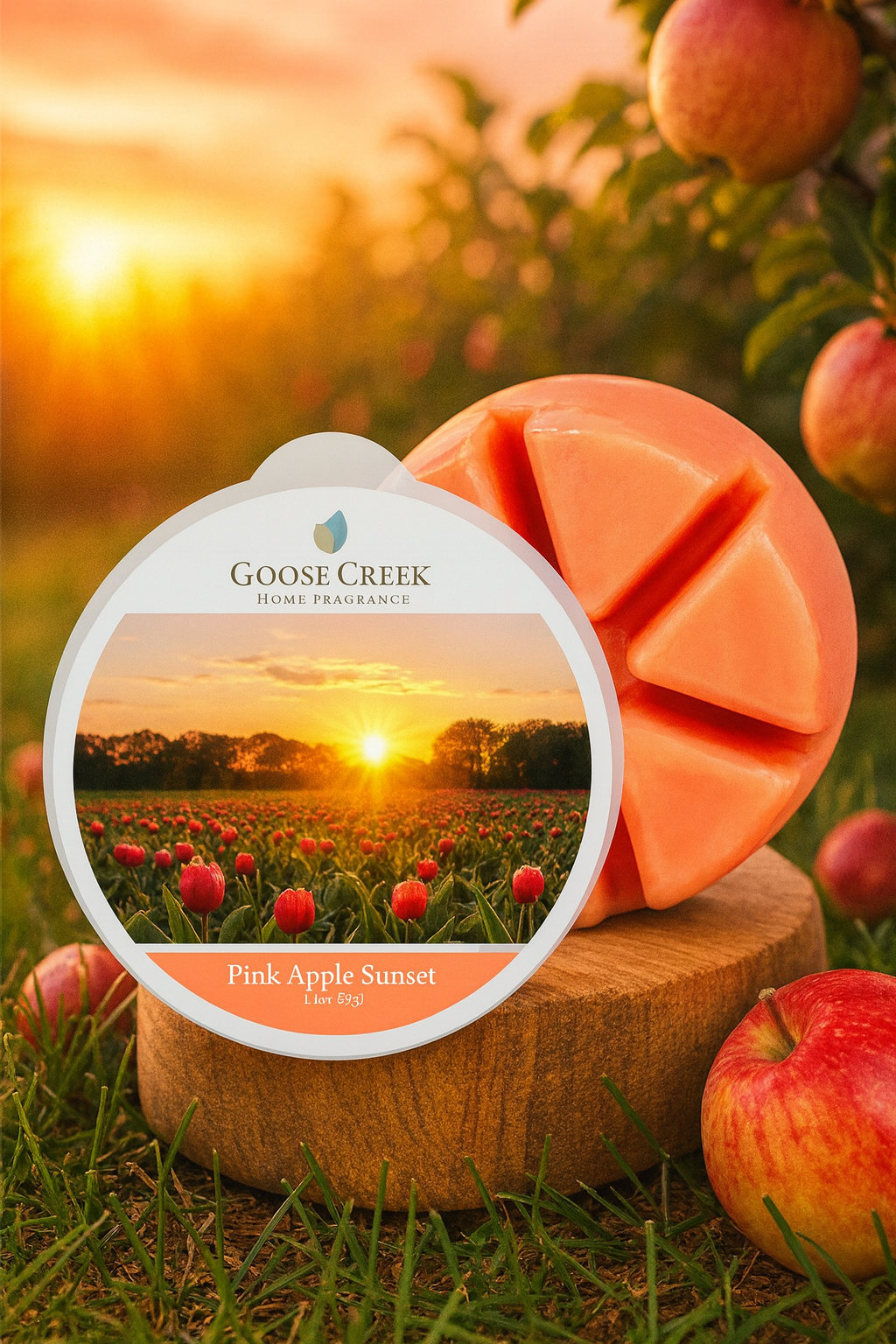 Rose Pomme Coucher de Soleil – Goose Creek Candle® Cire fondante (59 g)