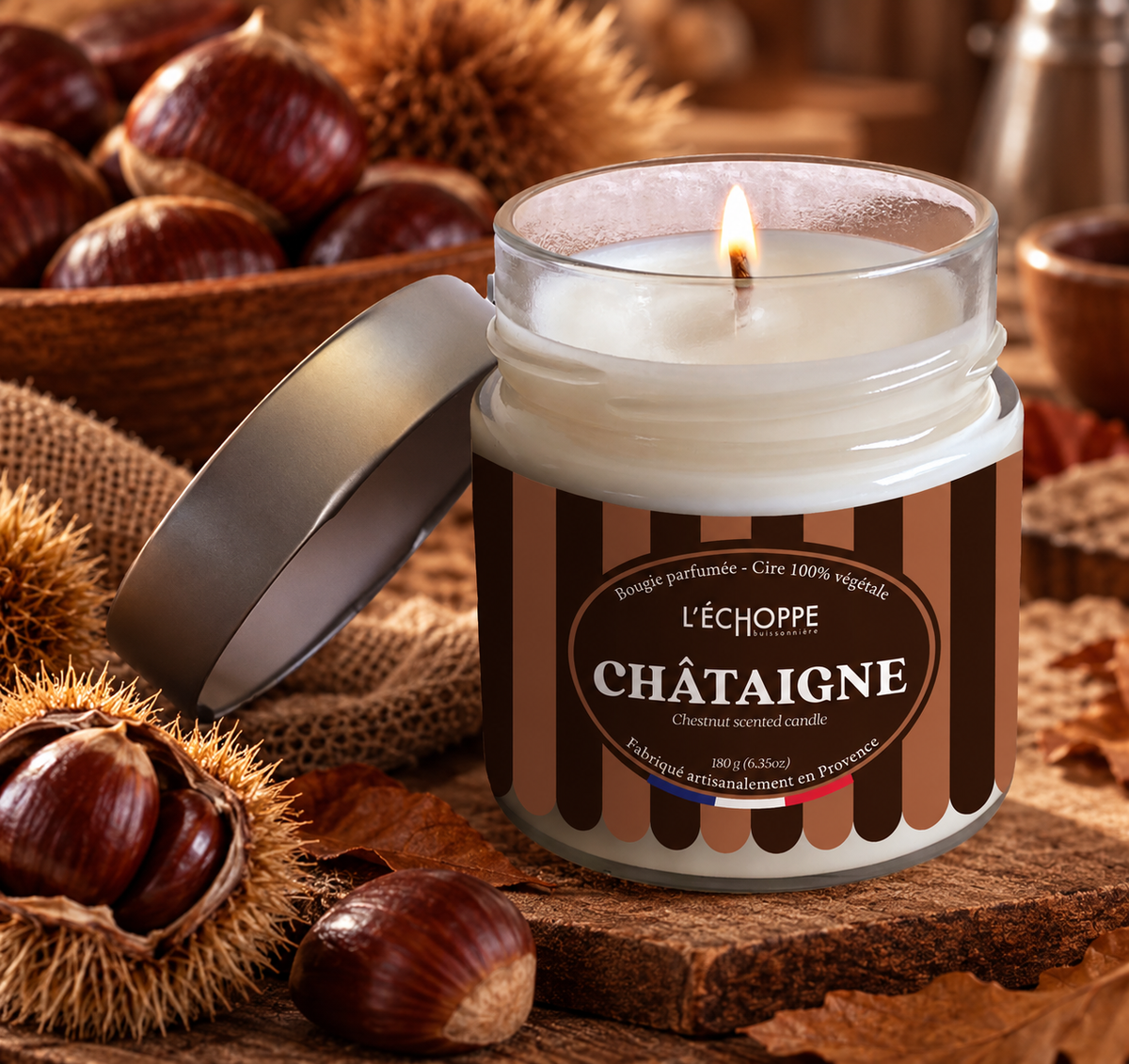 BOUGIE PARFUMÉE CHÂTAIGNE 🌰