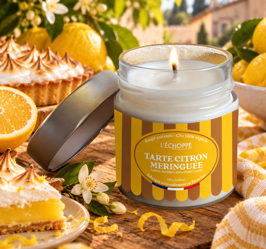 BOUGIE PARFUMÉE TARTE CITRON 🍋 MERINGUÉE